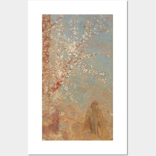 Figure Under a Blossoming Tree by Odilon Redon Posters and Art